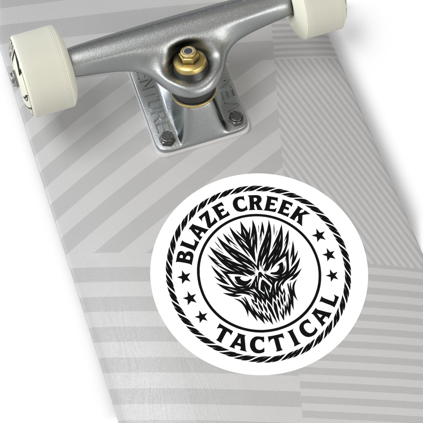 Blaze Creek Tactical Round Stickers - Durable Indoor/Outdoor Decals for Adventure Lovers