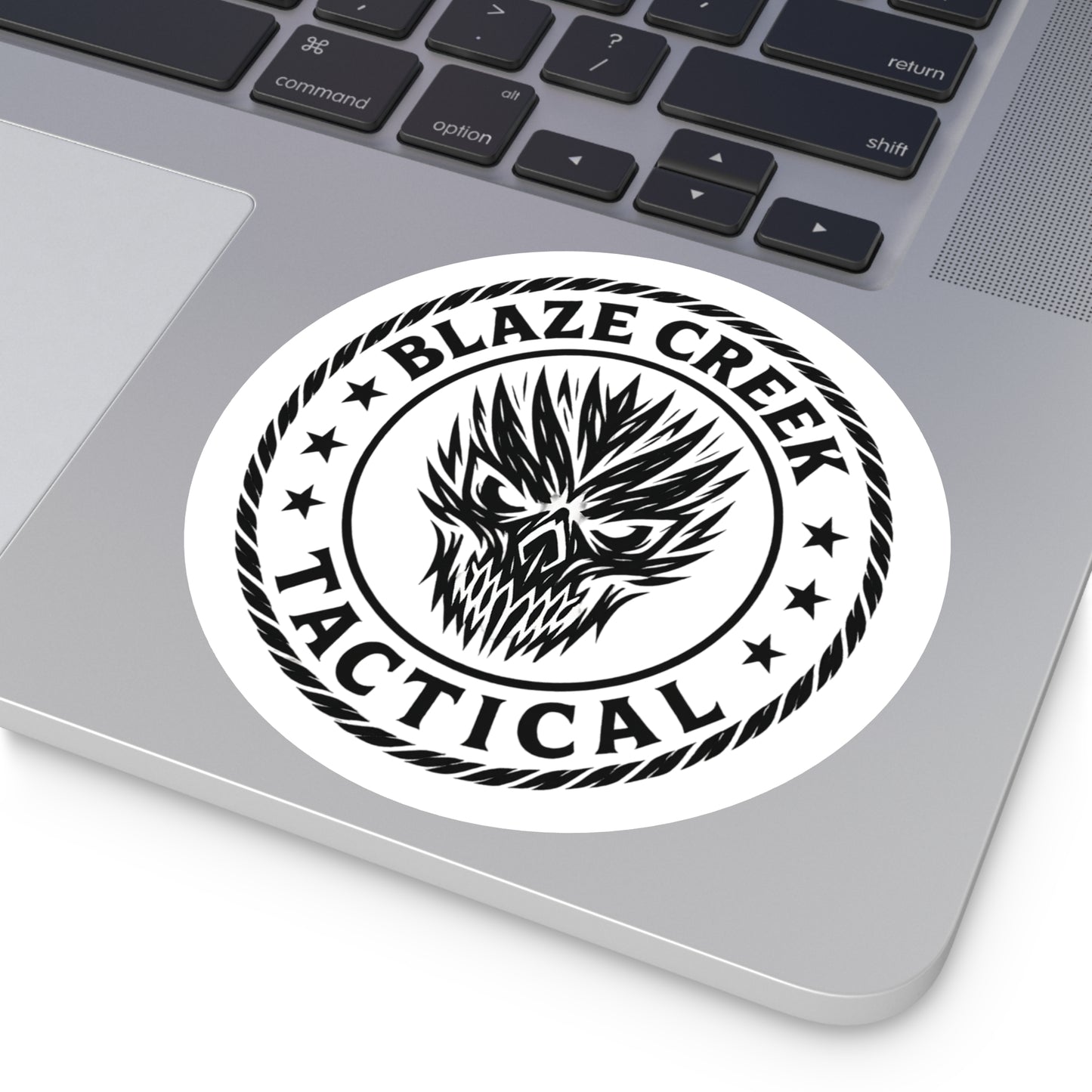 Blaze Creek Tactical Round Stickers - Durable Indoor/Outdoor Decals for Adventure Lovers