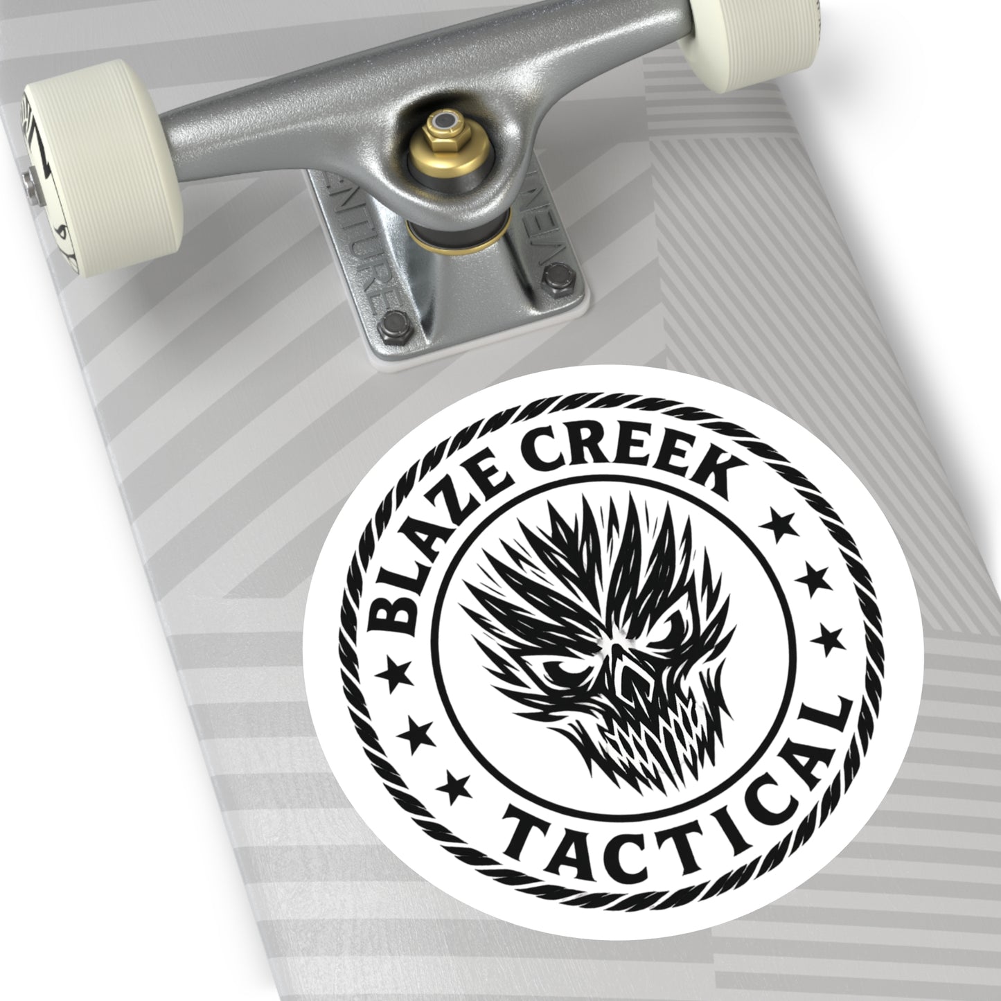 Blaze Creek Tactical Round Stickers - Durable Indoor/Outdoor Decals for Adventure Lovers